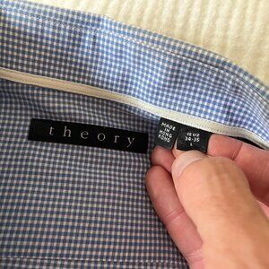 Theory Men's microcheck dress shirt